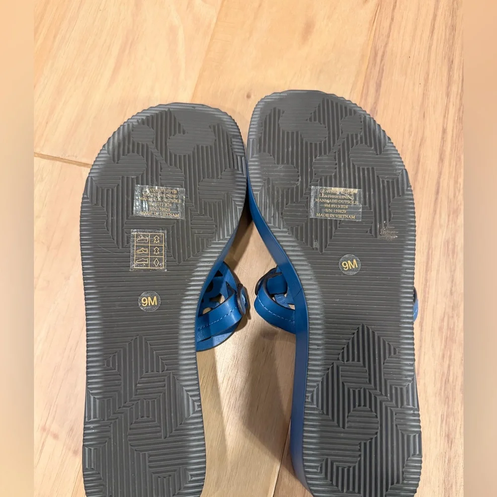 Tory Burch miller wedge sandal in blue women’s size 9 sold
out color! - Picture 5 of 9